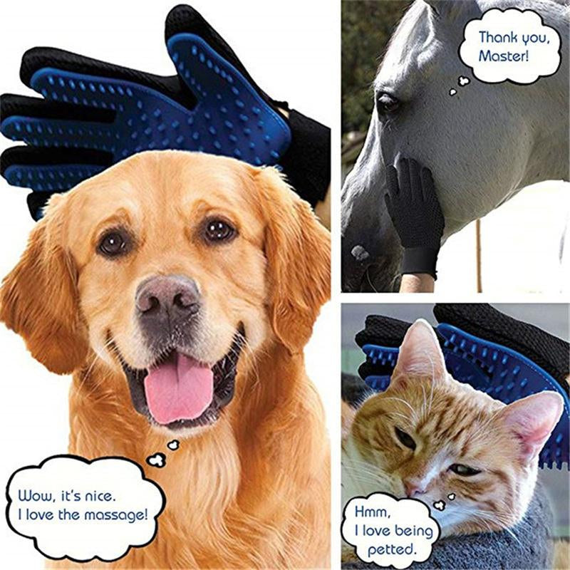 Pet Hair Removal Brush for Dogs and Cats - Gently Removes Fur and Dirt - Reusable Pet Gloves